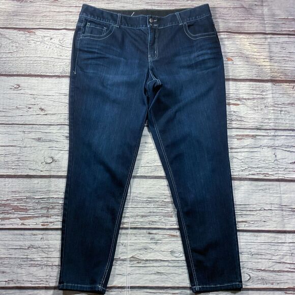 Lane Bryant Womens Jeans sz 20 Dark Wash Skinny Ankle x29" Cotton Denim Stretch - Picture 2 of 11